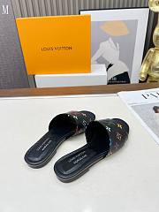 LV x TM Monogram Flat Slide Black 287003 - 2