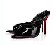 Christian Louboutin Miss Z Mule Patent Calf Leather Black 10CM - 1