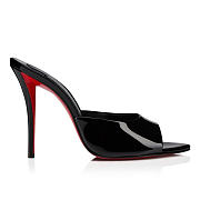 Christian Louboutin Miss Z Mule Patent Calf Leather Black 10CM - 4