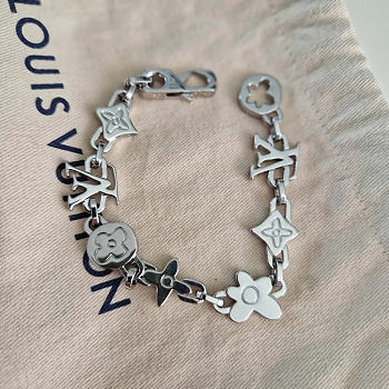 LV Monogram Craggy Bracelet Silver