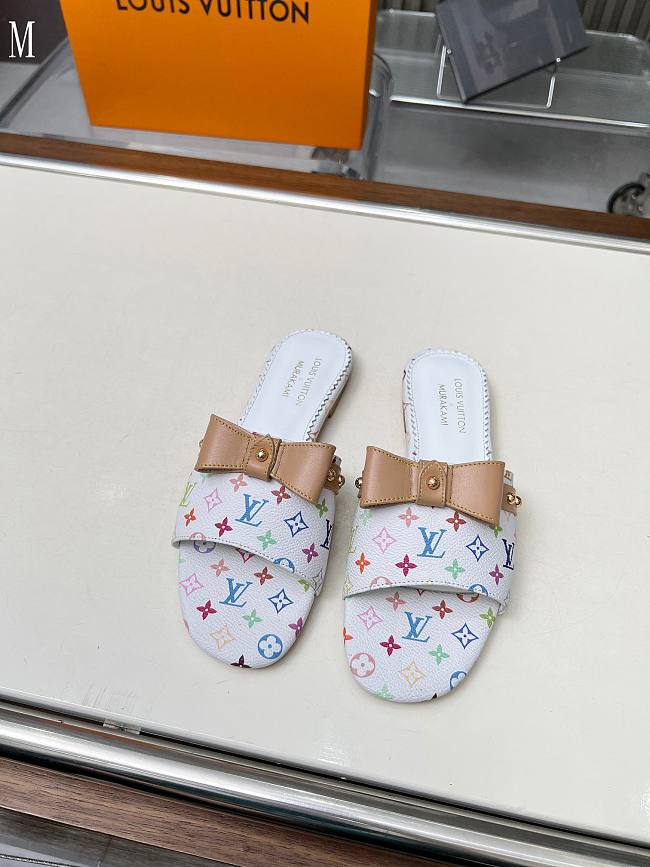 LV x TM Monogram Flat Slide White 287002 - 1