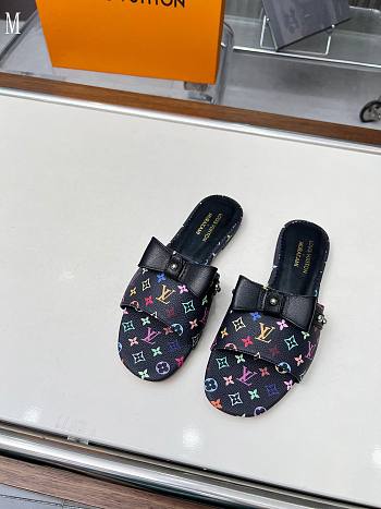LV x TM Monogram Flat Slide Black 287002