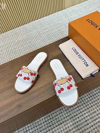 LV x TM Lily Flat Mule White Cherry 3723012
