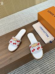 LV x TM Lily Flat Mule White Cherry 3723012 - 5