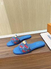 LV x TM Lily Flat Mule Blue Cherry 3723012 - 6