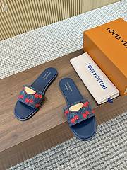 LV x TM Lily Flat Mule Navy Cherry 3723012 - 6