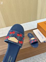 LV x TM Lily Flat Mule Navy Cherry 3723012 - 5
