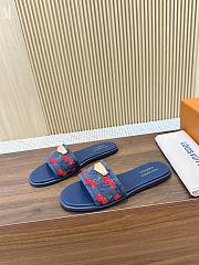 LV x TM Lily Flat Mule Navy Cherry 3723012 - 2