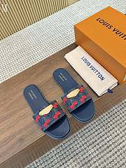 LV x TM Lily Flat Mule Navy Cherry 3723012 - 3
