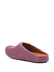 Marni Fussbet Sabot Calf-hair Slippers Purple - 2
