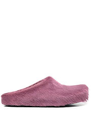 Marni Fussbet Sabot Calf-hair Slippers Purple - 3