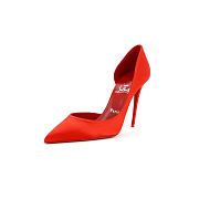 Christian Louboutin Iriza Pumps Crepe satin Ole Red 100mm - 2