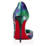 Christian Louboutin Iriza Pumps Crepe Satin Melancholia Print Multicolor 100mm - 4