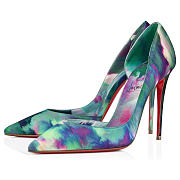 Christian Louboutin Iriza Pumps Crepe Satin Melancholia Print Multicolor 100mm - 2