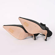 J'aDior Slingback Pump Black Cotton Embroidered with Silver-Tone Strass - 2