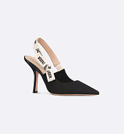 J'aDior Slingback Pump Black Technical Fabric - 6