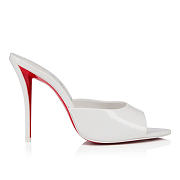 Christian Louboutin Miss Z Mule Patent Calf Leather Bianco 10CM - 4