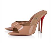 Christian Louboutin Miss Z Mule Patent Calf Leather Blush 10CM - 1