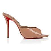 Christian Louboutin Miss Z Mule Patent Calf Leather Blush 10CM - 5