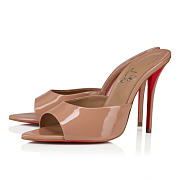 Christian Louboutin Miss Z Mule Patent Calf Leather Blush 10CM - 2