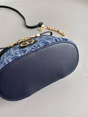 Dior Caro Vanity Denim Blue Bag Size 16x8x9CM - 6