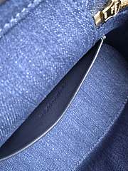 Dior Caro Vanity Denim Blue Bag Size 16x8x9CM - 5