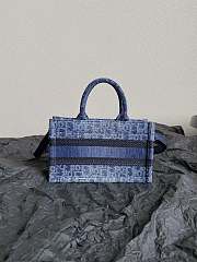 Dior Book Tote Denim Blue Bag Size 21x7x13CM - 3
