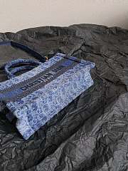 Dior Book Tote Denim Blue Bag Size 21x7x13CM - 2