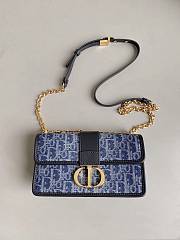 Dior Montaigne Denim Blue Bag Size 21x6x12CM - 6
