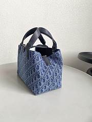 Dior Toujours Denim Blue Bag Size 28x19x21CM - 3