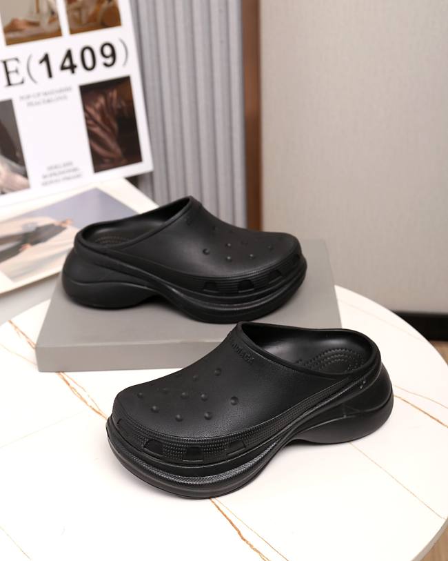 Balenciaga Crocs Rubber Mules in Black - 1