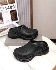 Balenciaga Crocs Rubber Mules in Black - 1