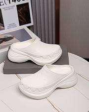 Balenciaga Crocs Rubber Mules in White - 1