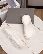 Balenciaga Crocs Rubber Mules in White - 3