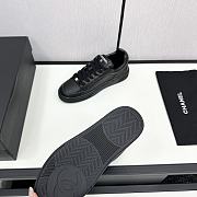 Chanel Black Leather Low Top Sneakers - 5