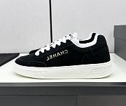 Chanel Black White Low Top Sneakers - 1