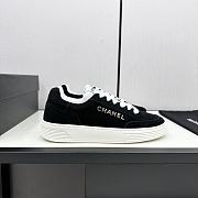 Chanel Black White Low Top Sneakers - 6