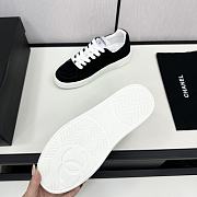 Chanel Black White Low Top Sneakers - 5