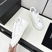 Chanel White Leather Low Top Sneakers - 6