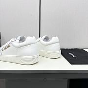 Chanel White Leather Low Top Sneakers - 2