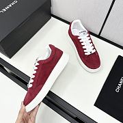 Chanel Red Low Top Sneakers - 6