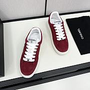 Chanel Red Low Top Sneakers - 3