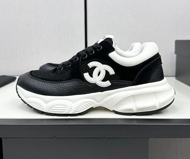 Chanel CC Logo Sneaker Black White CC2412 - 1