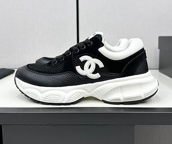 Chanel CC Logo Sneaker Black White CC2412