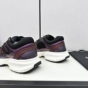 Chanel Fabric & Laminated Purple & Silver Sneakers - 5
