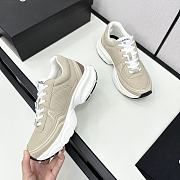 Chanel White Beige Low Top Sneakers - 5