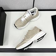 Chanel White Beige Low Top Sneakers - 4