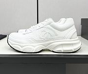 Chanel White White Low Top Sneakers - 1