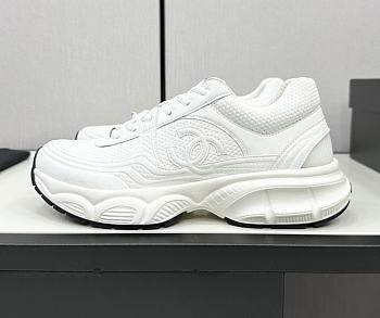Chanel White White Low Top Sneakers