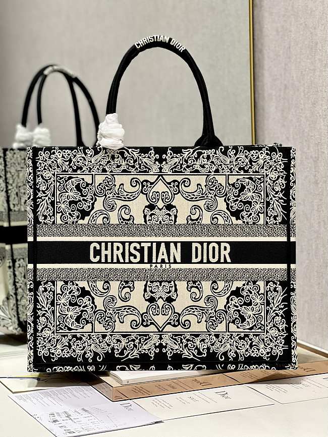 Dior Book Tote Bag Black Size 42x35x18CM - 1